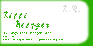 kitti metzger business card